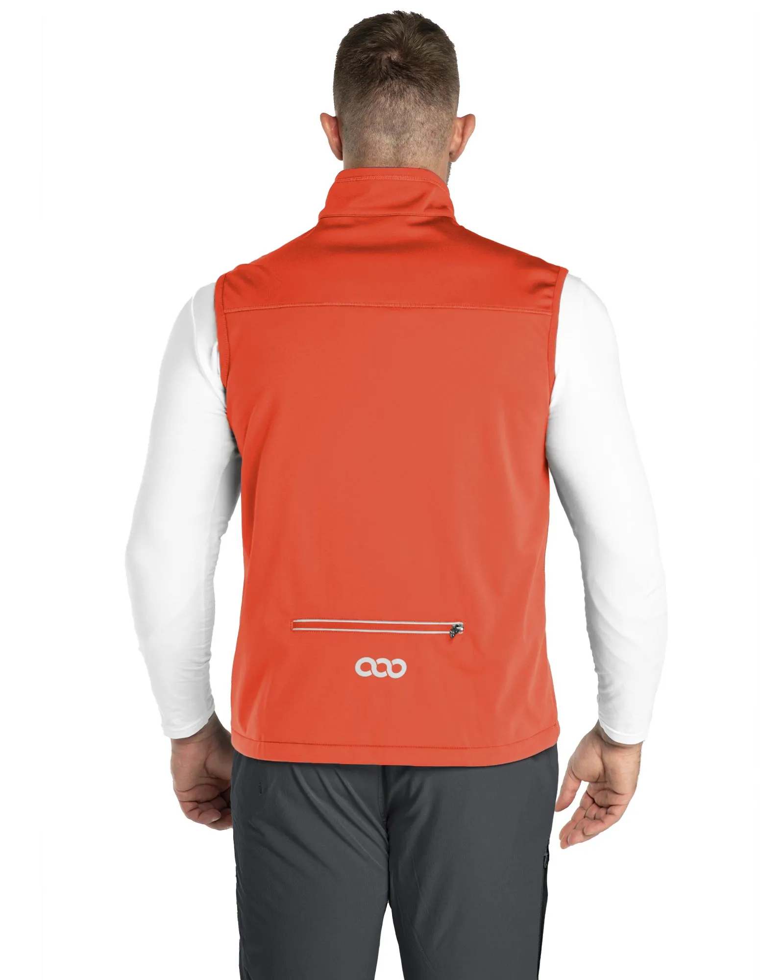 0.88lbs 10000mm Waterproof 10000 Level Breathable Men's Windproof Vest Outerwear with 6 Pockets Reoflective Design