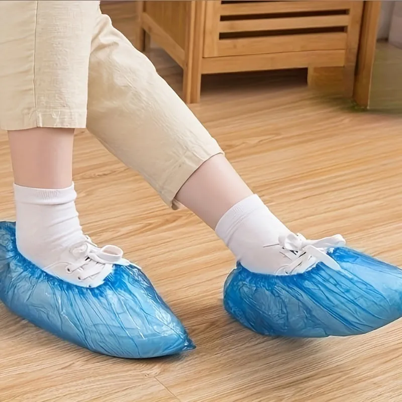 100pcs Disposable Shoe Covers: Cleaning & Hygiene Supplies - TJRU0QR