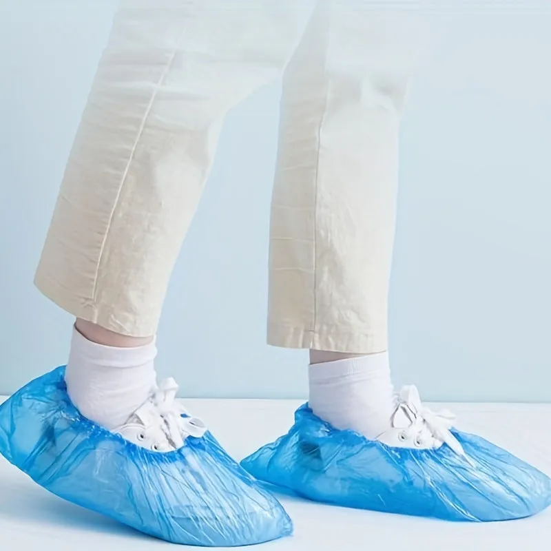 100pcs Disposable Shoe Covers: Cleaning & Hygiene Supplies - TJRU0QR