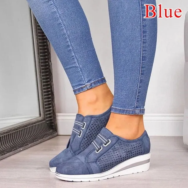 2020 New Summer Women Flats Shoes Female Hollow Breathable Mesh Casual Shoes for Ladies Slip on Flats Loafers Shoes Beach