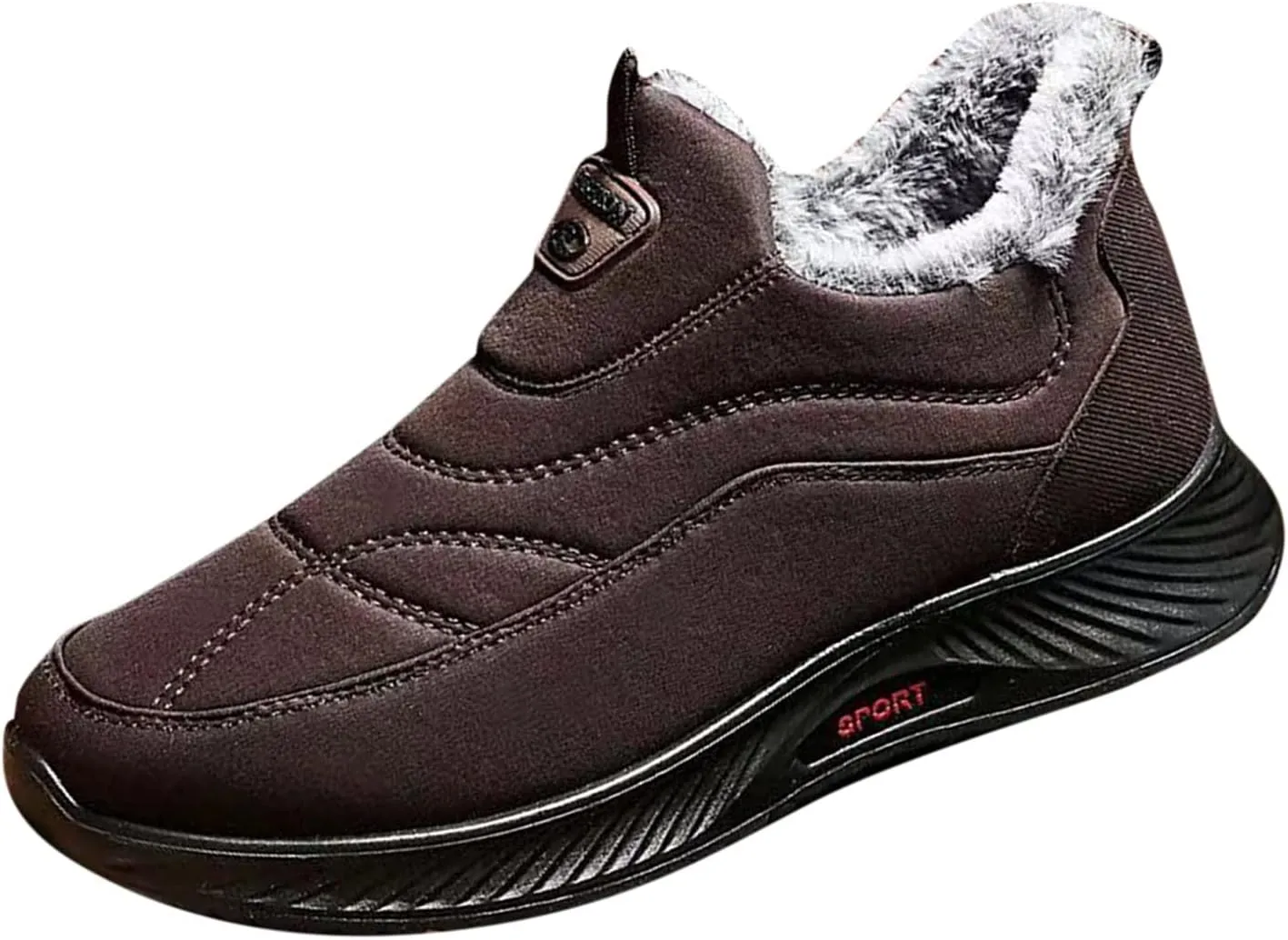 2022 Men's New Winter Warm Round Toe Flat Heel Casual Non Slip Comfortable Cotton Shoes Snow Mens Snowboard Boots