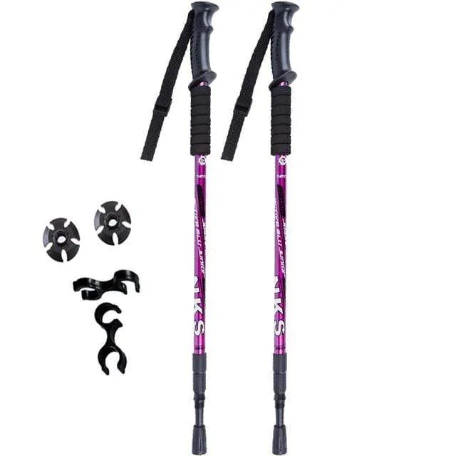 2Pcs Anti Shock Nordic Walking Sticks For Trekking & Hiking