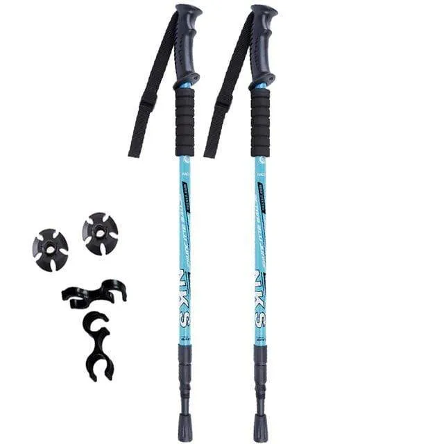 2Pcs Anti Shock Nordic Walking Sticks For Trekking & Hiking