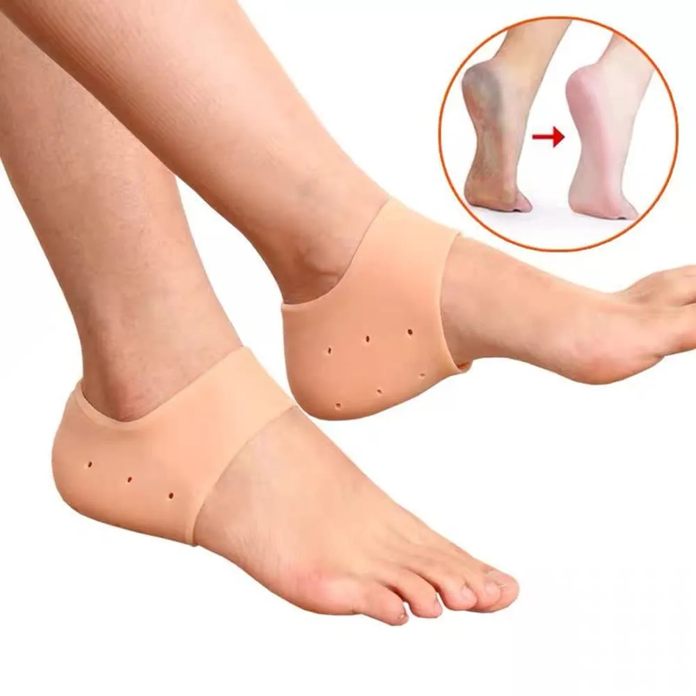 6 Pairs Gel Heel Covers Relieves Pain Heel Sleeves Moisturizing Heel Protectors Breathable Heel Cushions Prevent Dry Cracking