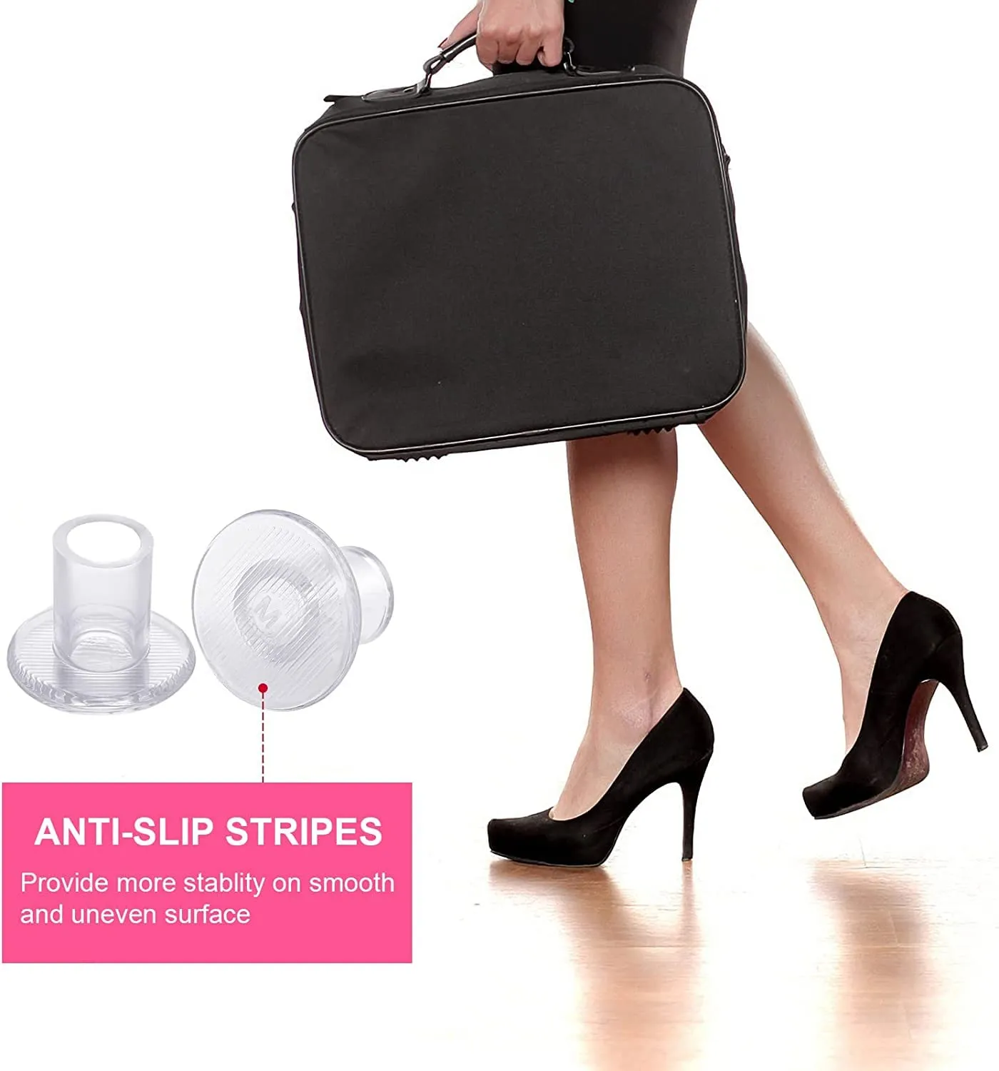 6 Pairs Heel Stoppers for Grass, 3 Sizes High Heel Protectors for Women Wedding Shoes, Durable High Heel Protectors for Walking on Grass and Uneven Floor