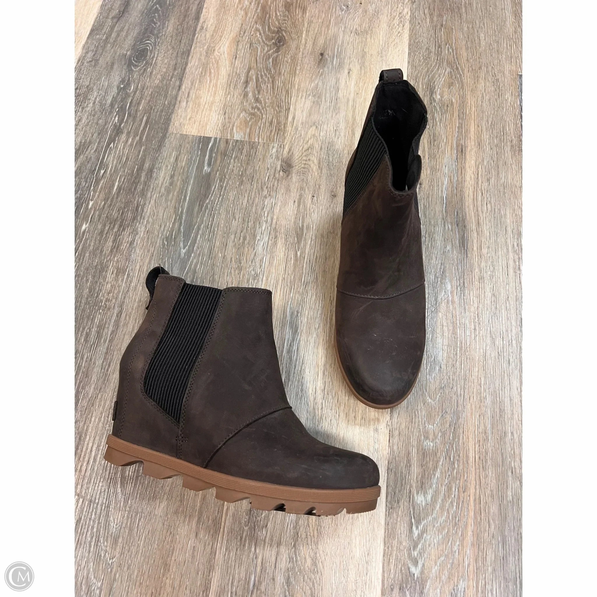 Minimal Color -Boots Ankle Heels By Sorel In Brown, Size: 9