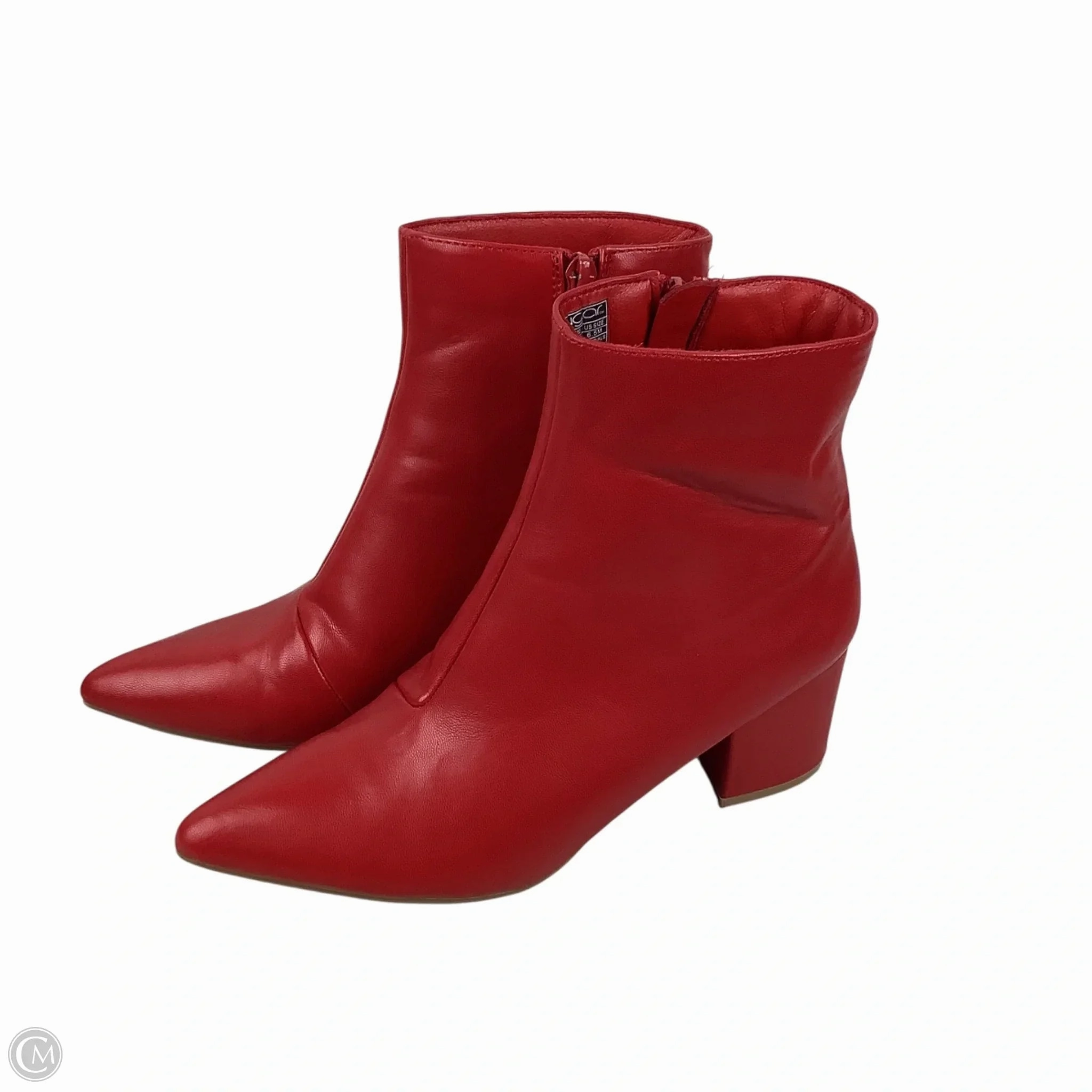 Boots Ankle Heels By Sugar In Red, Size: 6.5 Timeless Look