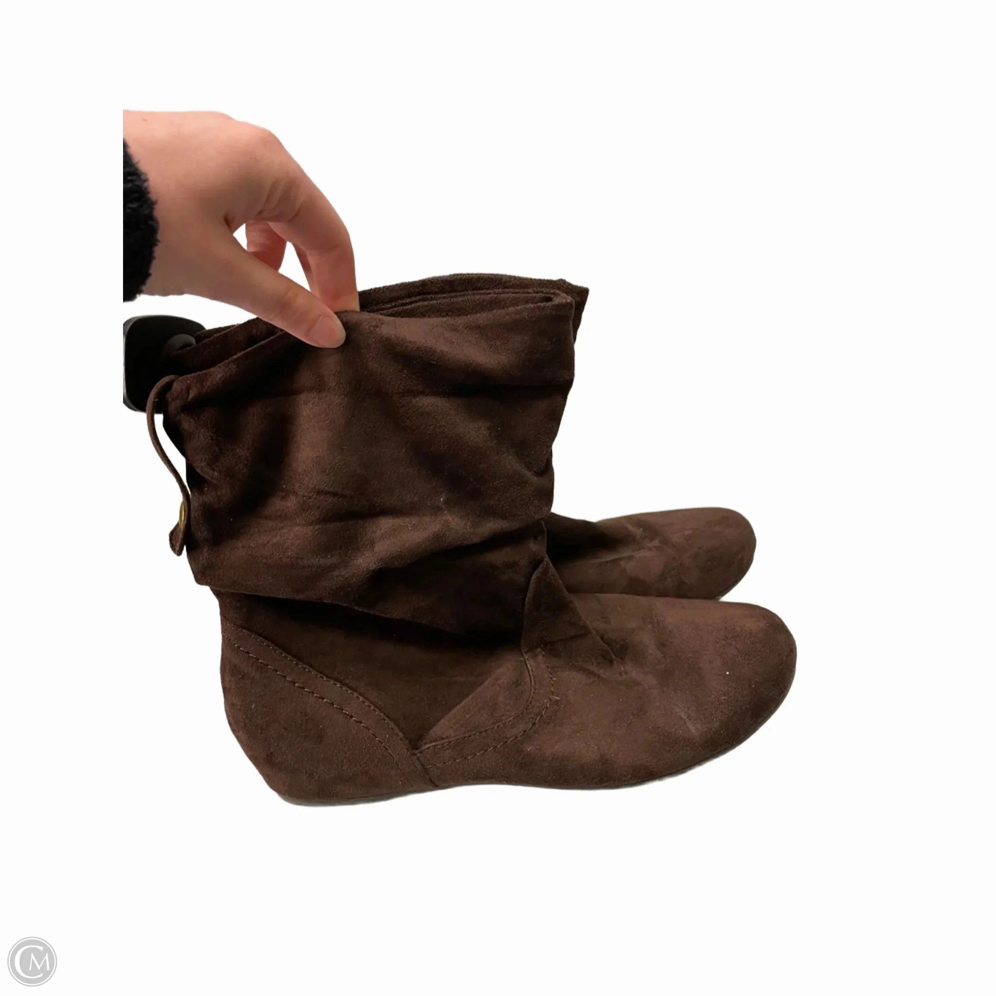 Grippy Outsole Work Commute Boots Ankle Flats By Xappeal In Brown, Size: 10