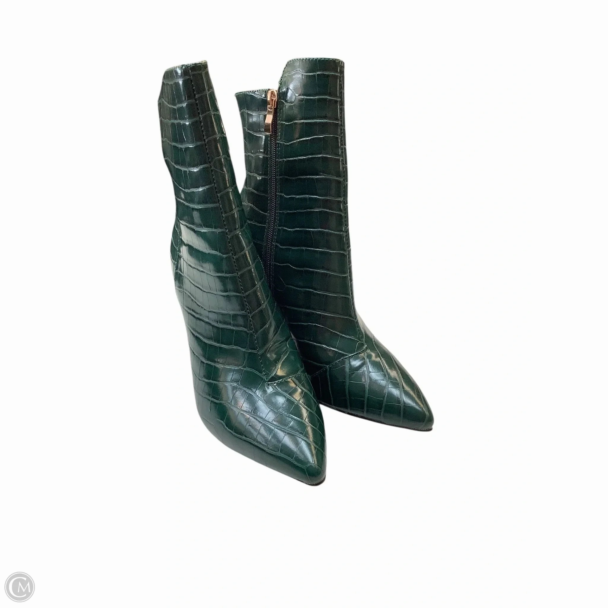 Urban Fashion Boots Ankle Heels By Clothes Mentor In Green, Size: 10