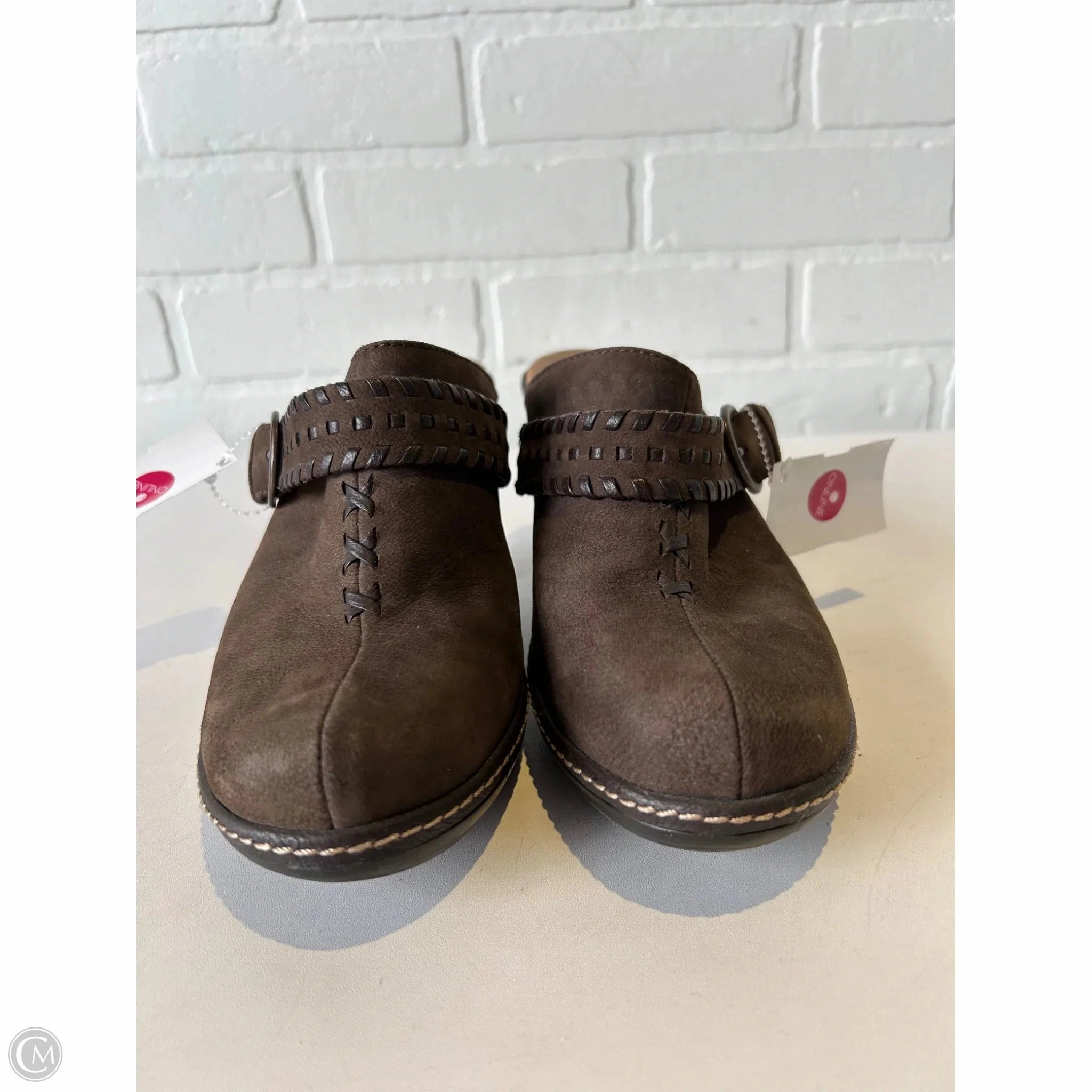 Boots Ankle Heels By Sofft In Brown, Size: 7 Slip Block Comfortable Design