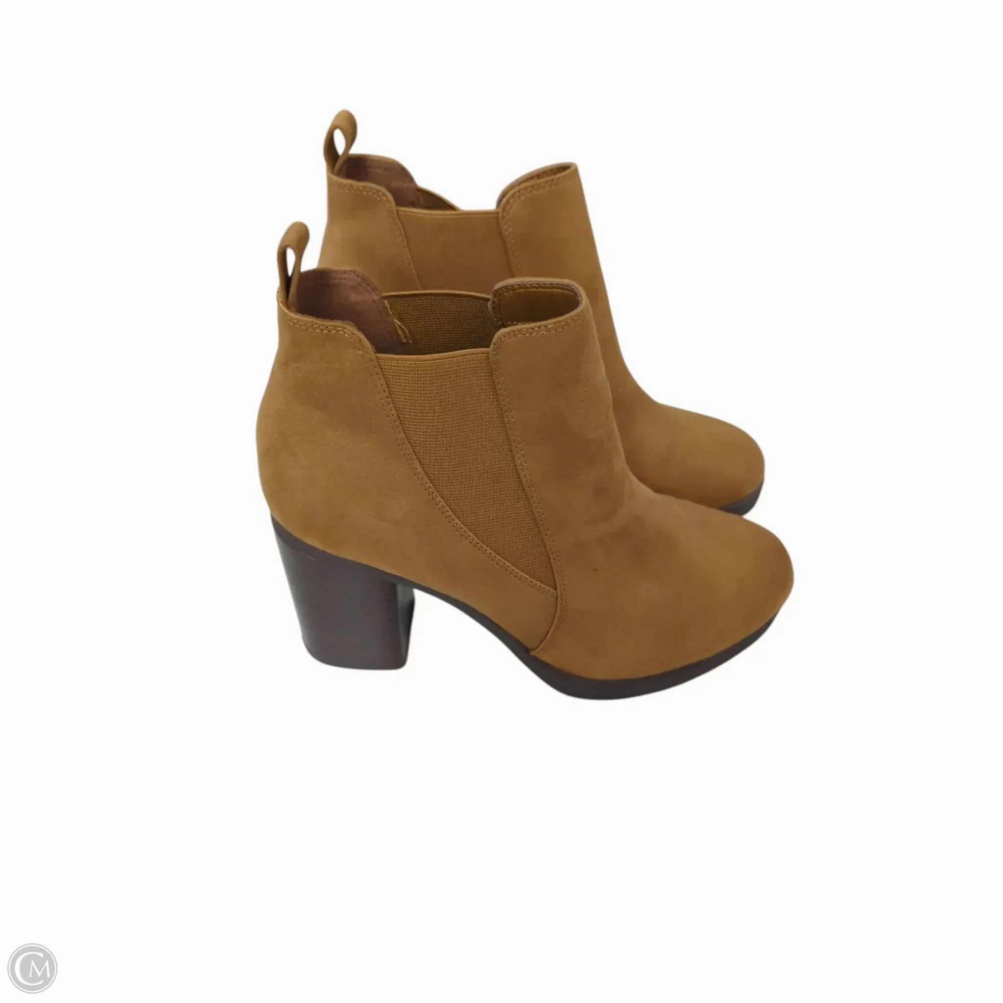 Quick Fit Round Toe Boots Ankle Heels By American Eagle In Tan, Size: 8