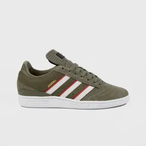 Adidas Skateboarding - Dan Mancina Busenitz Shoes - Olive Strata / Red / Cloud White Adidas Skateboarding - Dan Mancina Busenitz Shoes - Olive Strata / Red / Cloud White