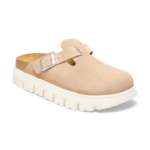 Move Easy Women's Boston Chunky Narrow Warm Sand Suede