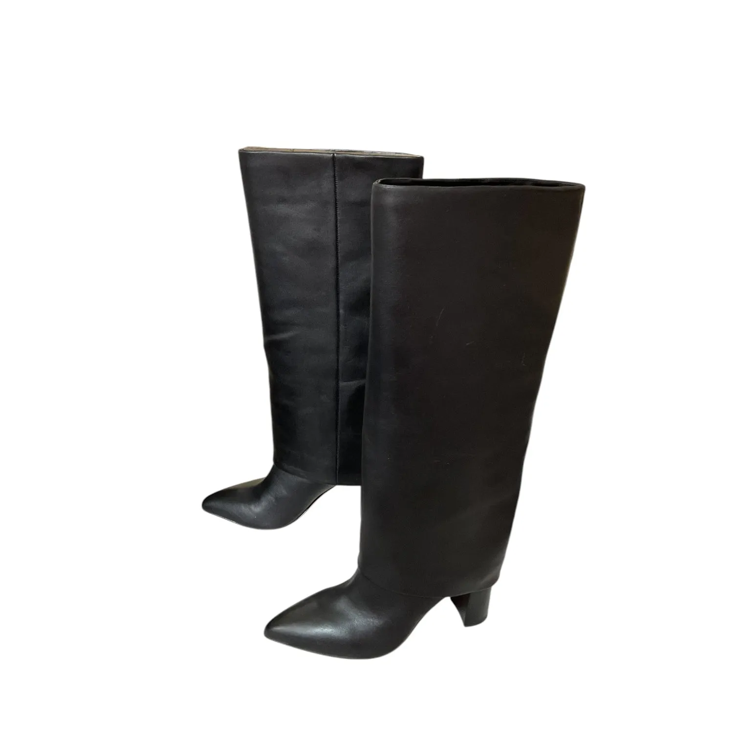 Boots Knee Heels By Marc Fisher In Black, Size:8.5 Practical