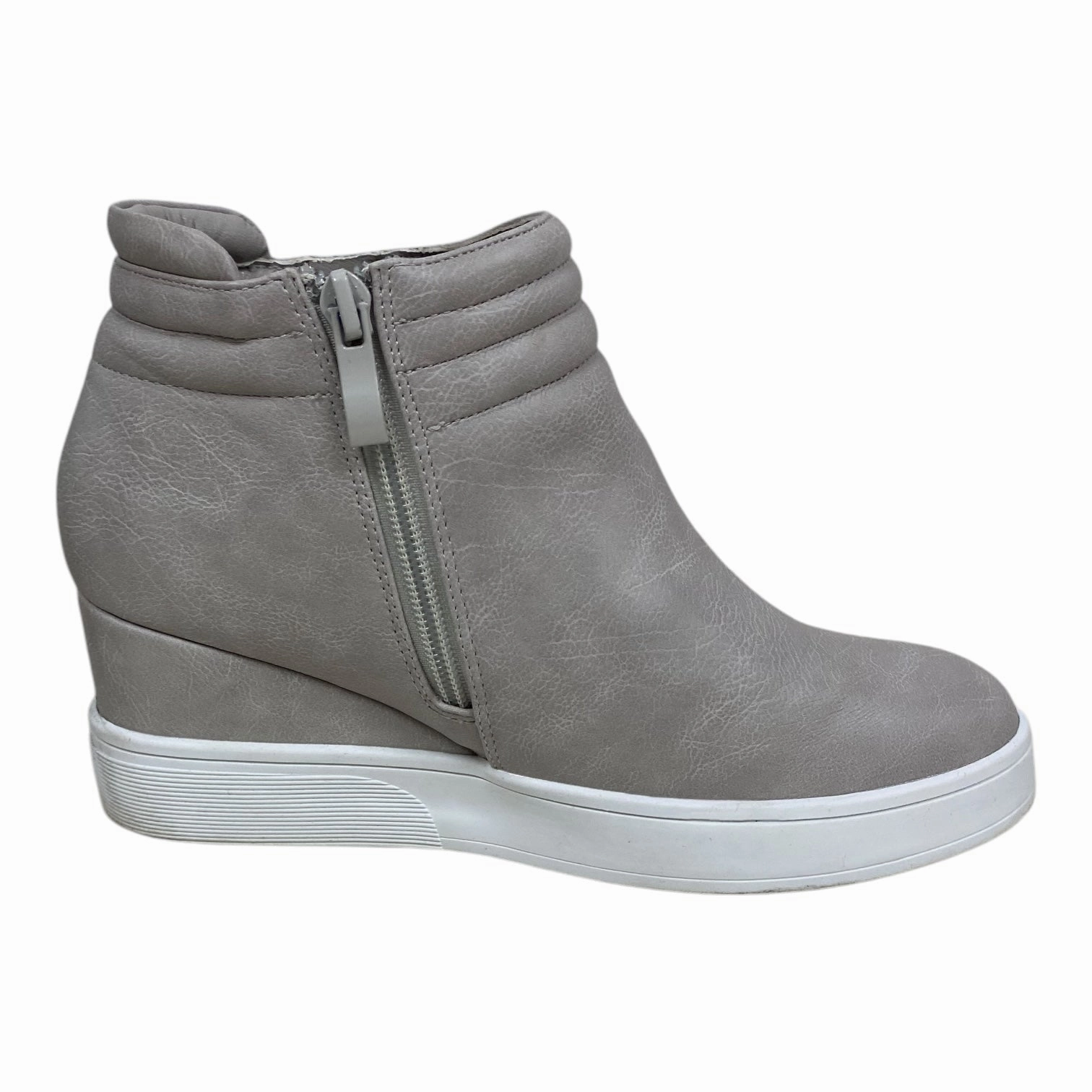 Boots Ankle Flats By Journee In Grey, Size: 8 Cushioned Footbed