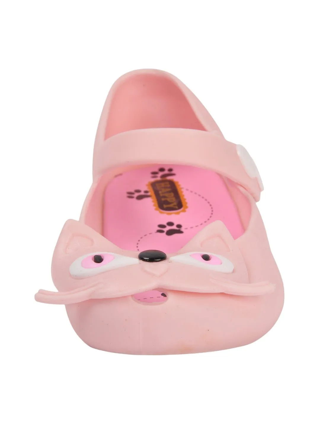 Adorable Kitty Face Mary Jane Jelly Shoes for Girls - Pink