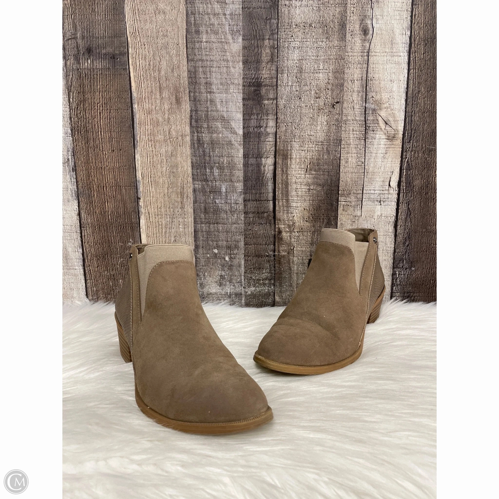 Nude Soft Breathable Weekend Wanderer Boots Ankle Heels By Simply Vera In Tan, Size: 7