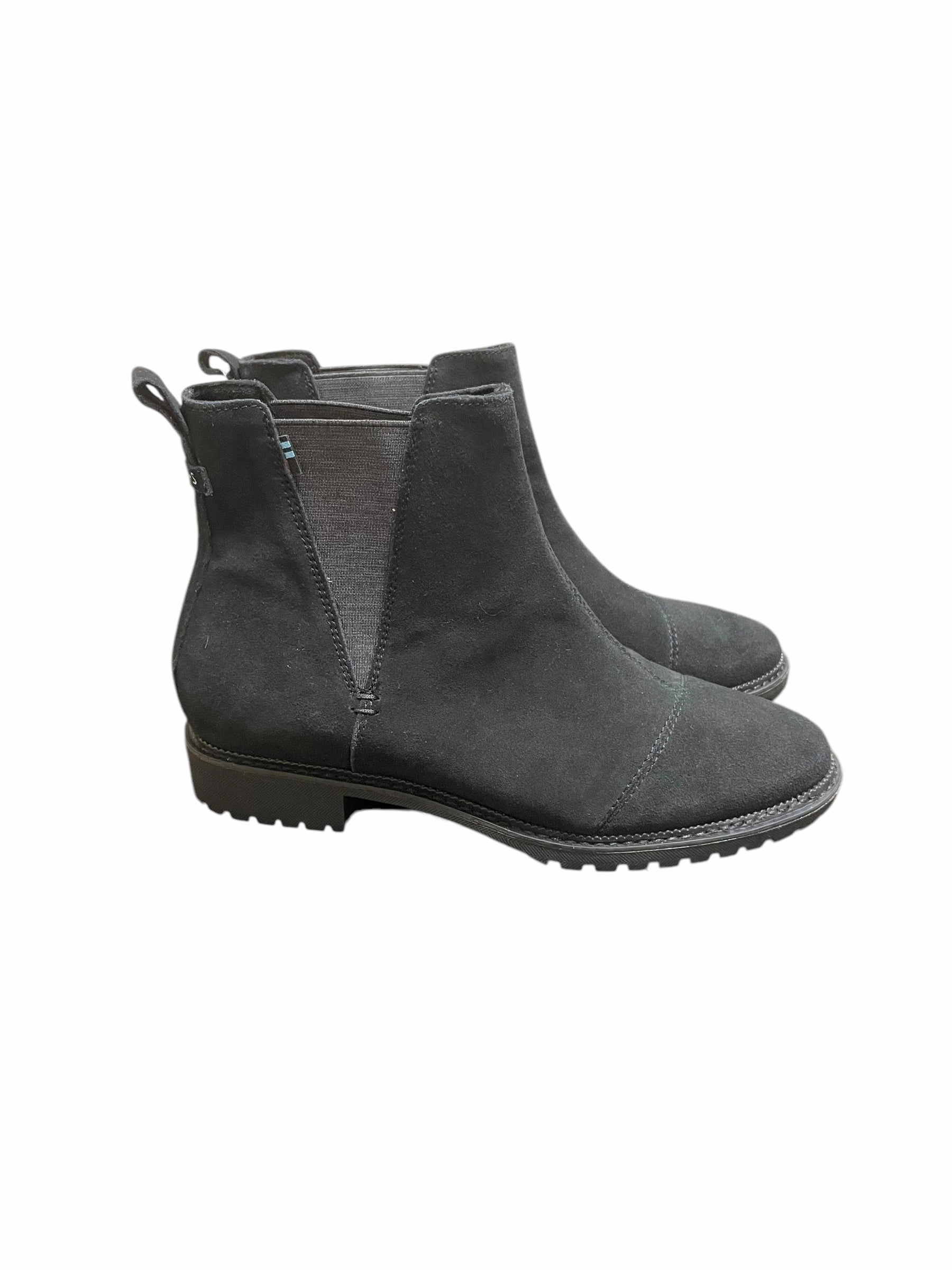 Boots Ankle Flats By Toms In Black, Size: 8.5 Dressy look