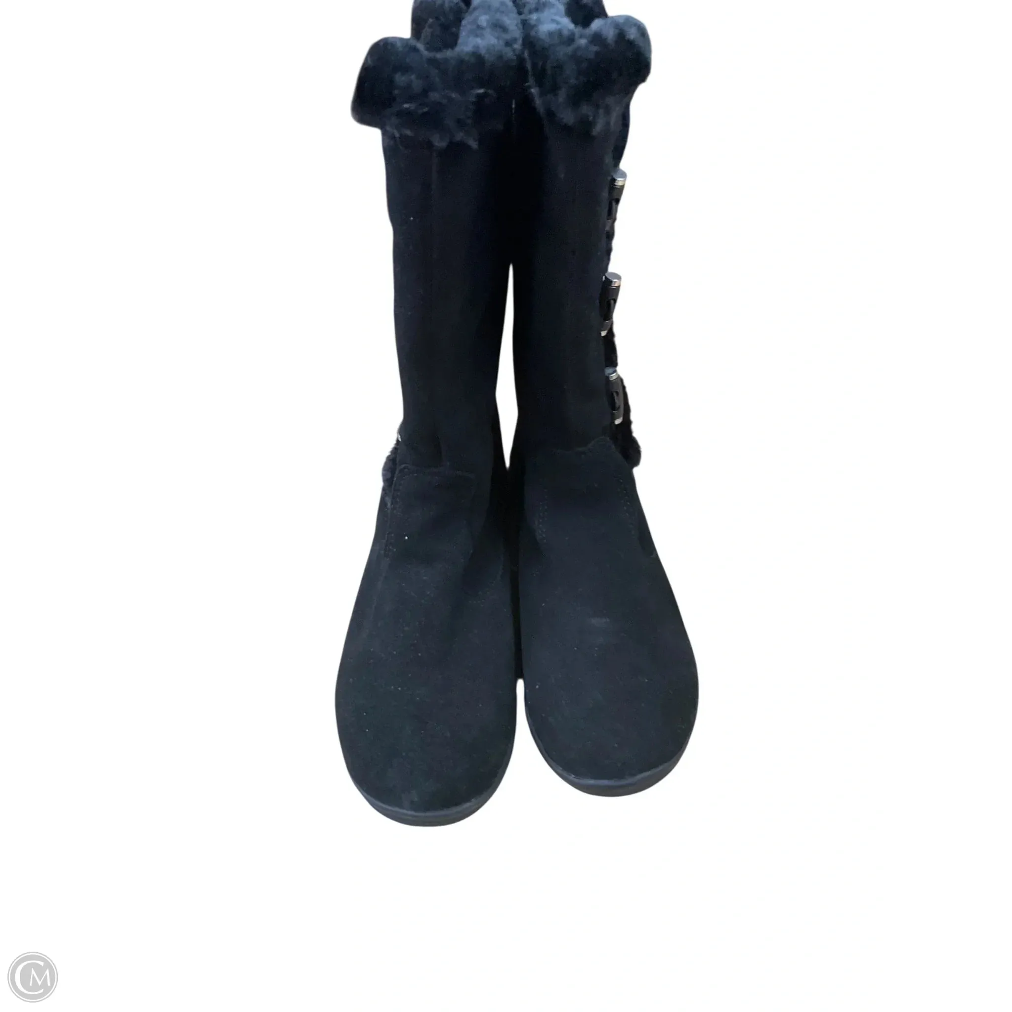 Boots Mid-calf Flats By White Mountain In Black, Size: 8.5 Cozy Winter Comfort Boot