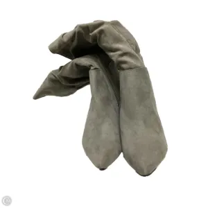Boots Mid-calf Heels By Bamboo In Grey, Size: 8 Urban Match