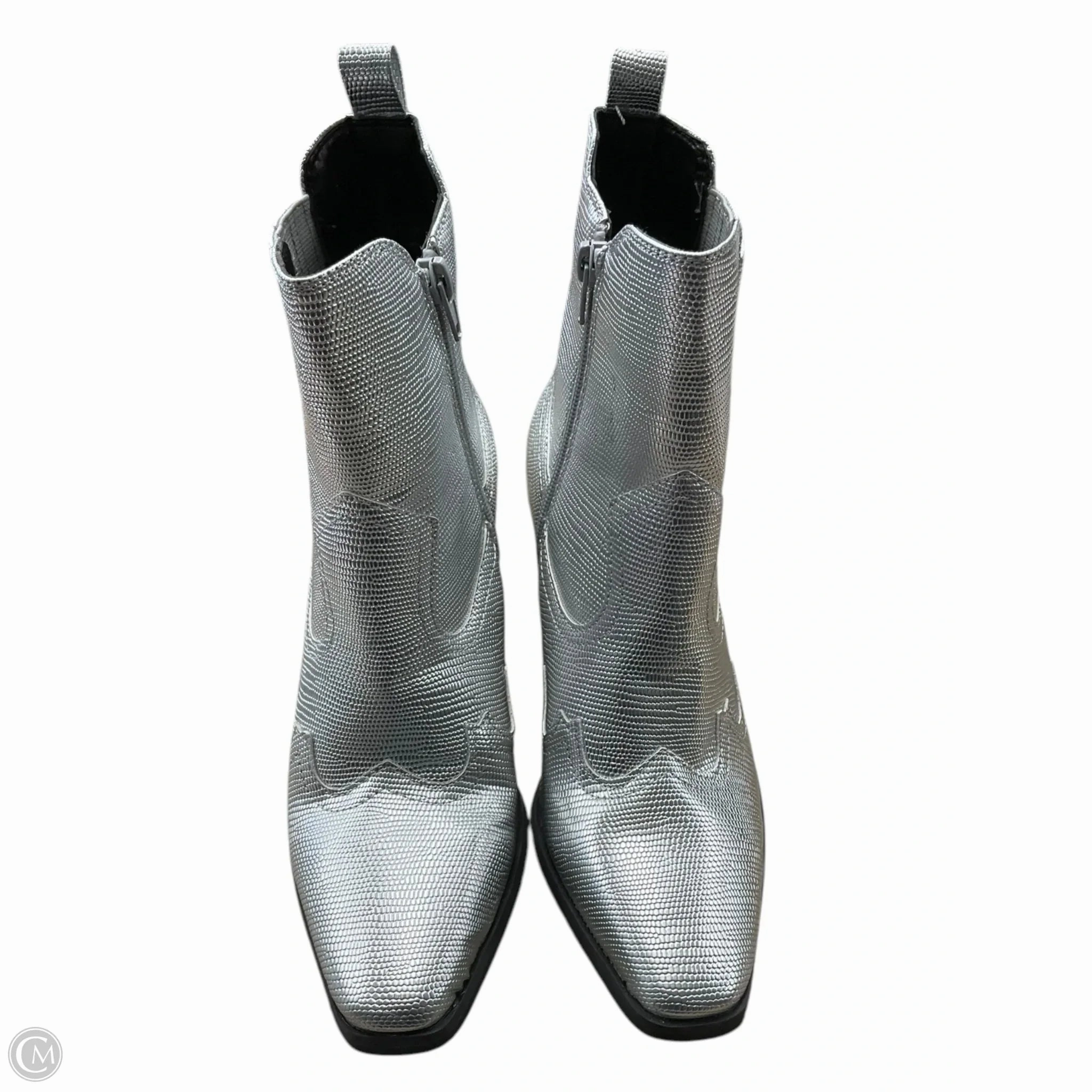 Energy Return Core Slip   Resistant Boots Ankle Heels By Dolce Vita In Silver, Size: 6.5