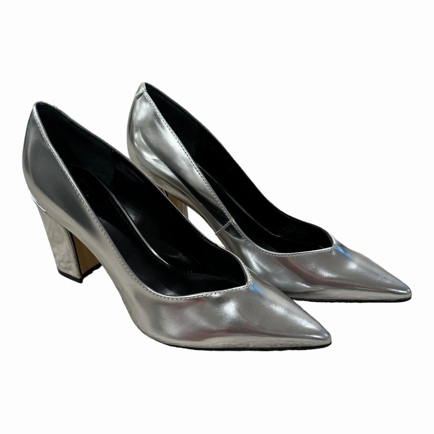 Fashion Stiletto Sandals Soft Leather Shoes Heels Block By Marc Fisher  Size: 6