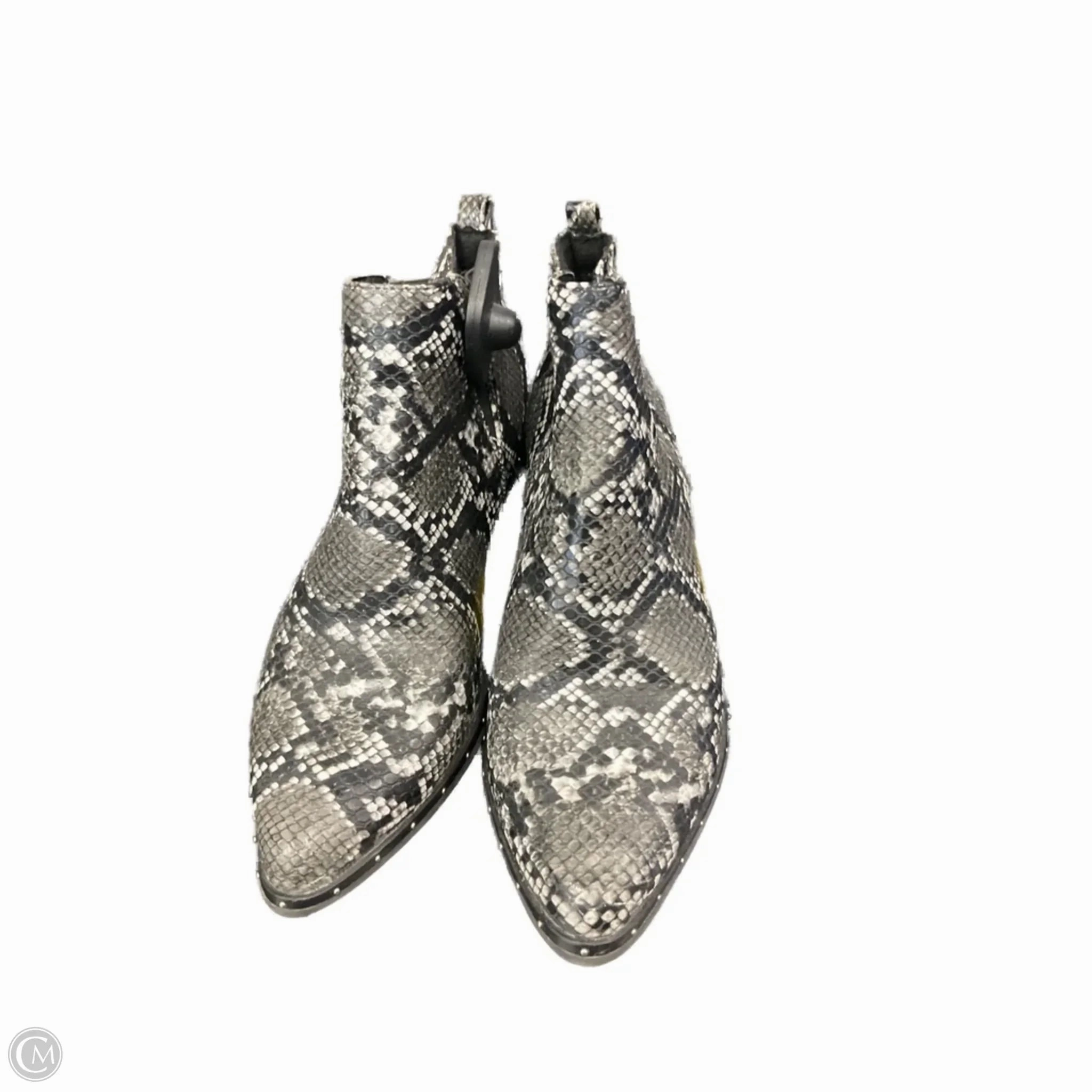 Stable Support Windy Weather Boots Ankle Heels By Bar Iii In Snakeskin Print, Size: 6