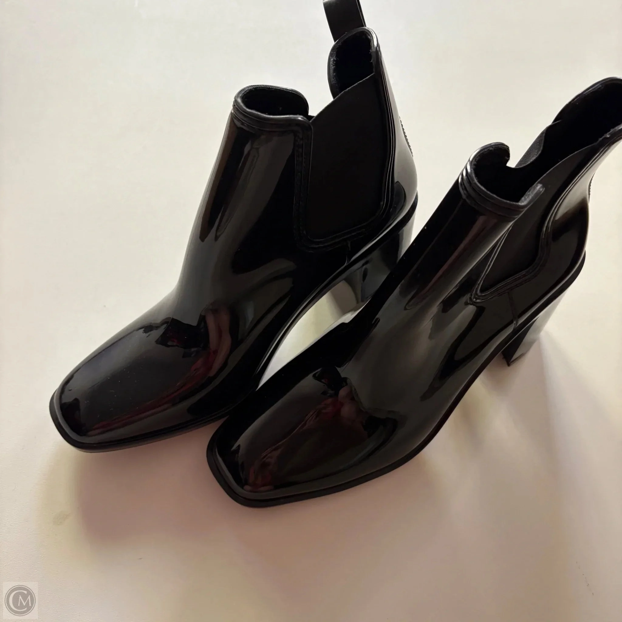 Air Flow Sturdy Frame Boots Ankle Heels By Jeffery Campbell In Black, Size: 9