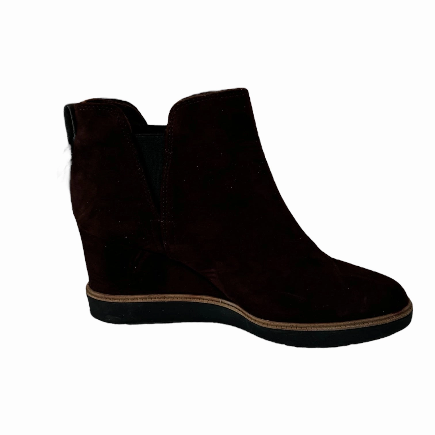 Flexible Shaft Comfort Buckles Boots Ankle Heels By Dr Scholls In Brown, Size: 9.5