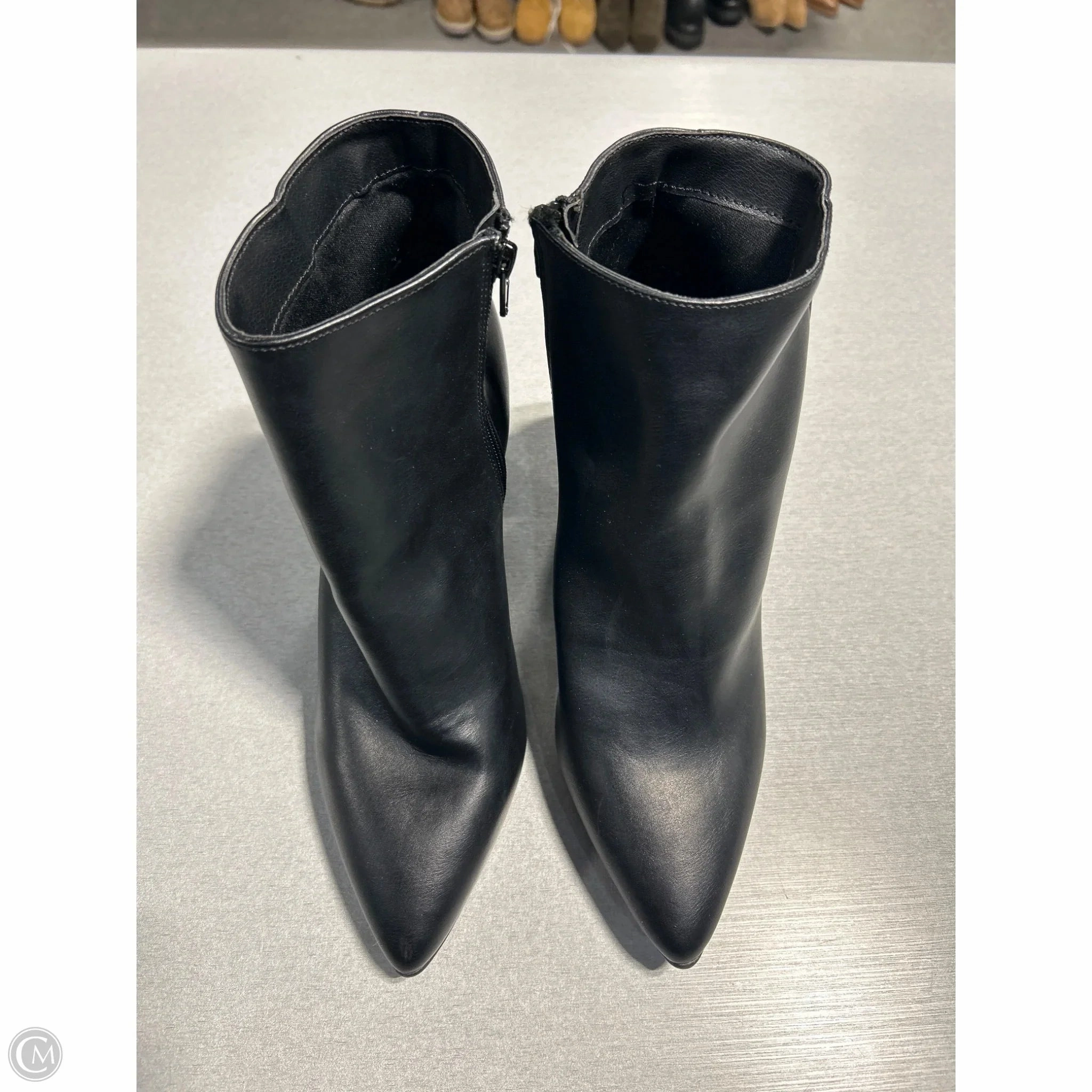 Eco Material Rough Terrain Boots Ankle Heels By Serra In Black, Size: 9