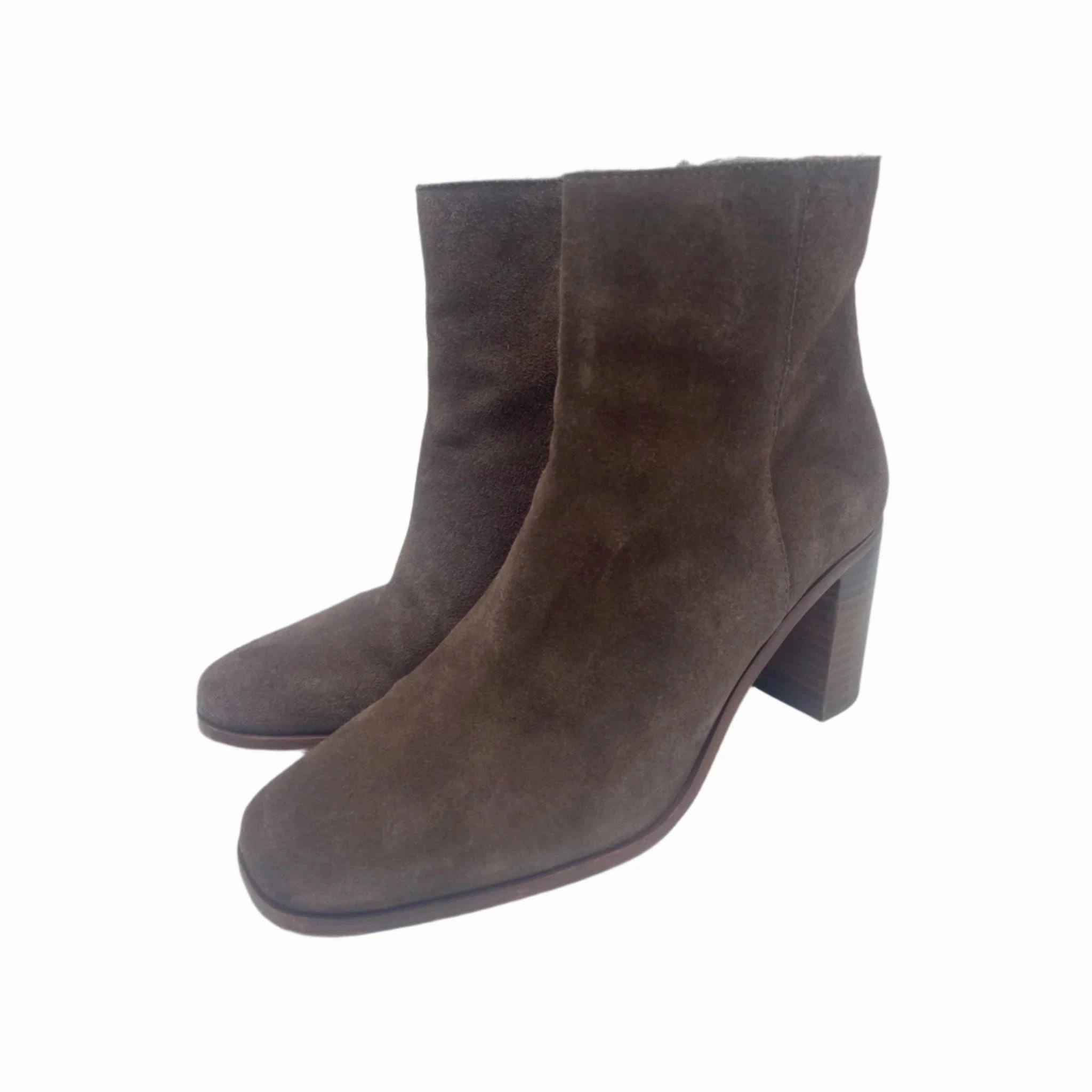 Tough Grip Comfortable Feel Boots Ankle Heels By Madewell In Brown, Size: 9