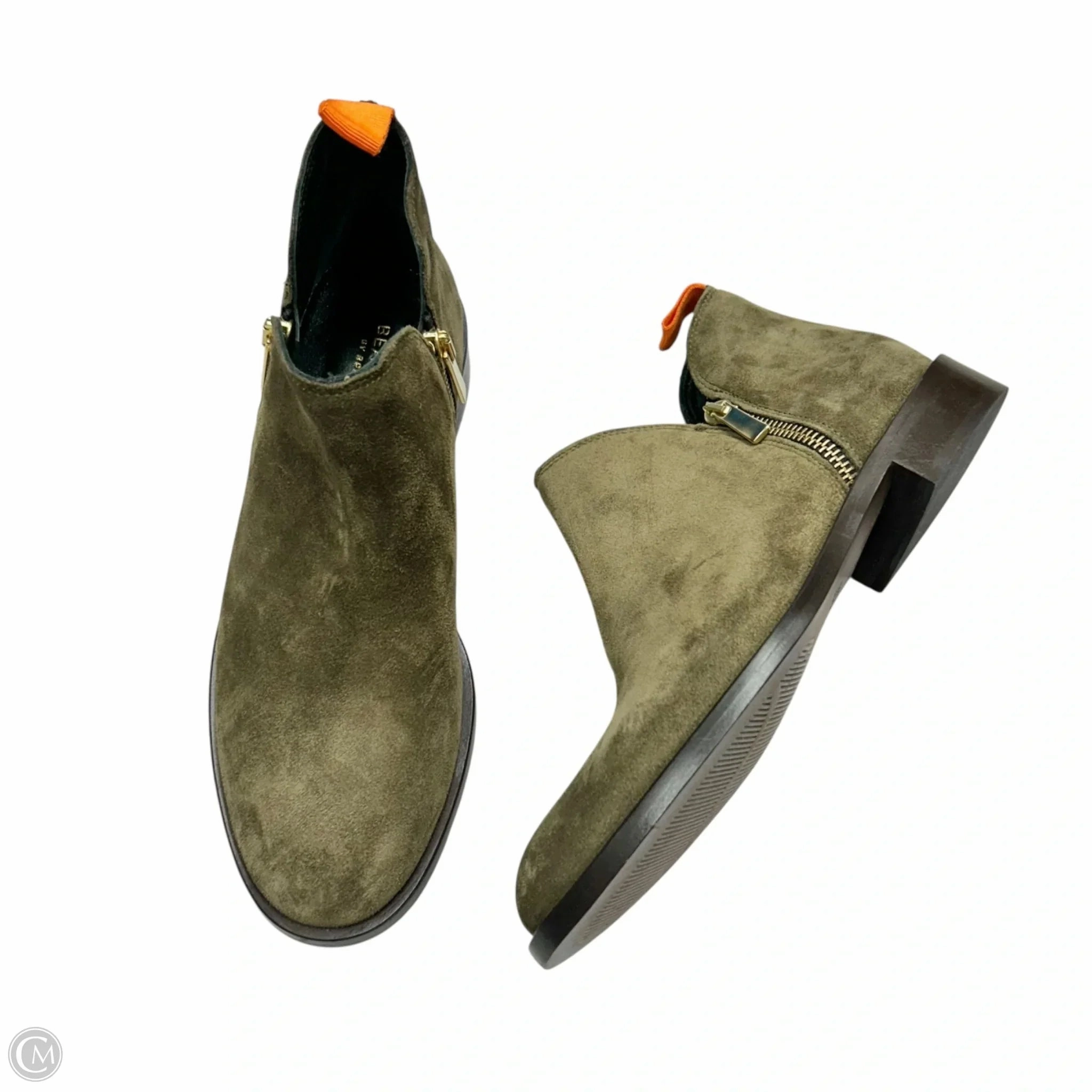 Scandi Cool Boots Ankle Flats By Beautiisoles Robyn Shreiber In Green, Size: 6.5
