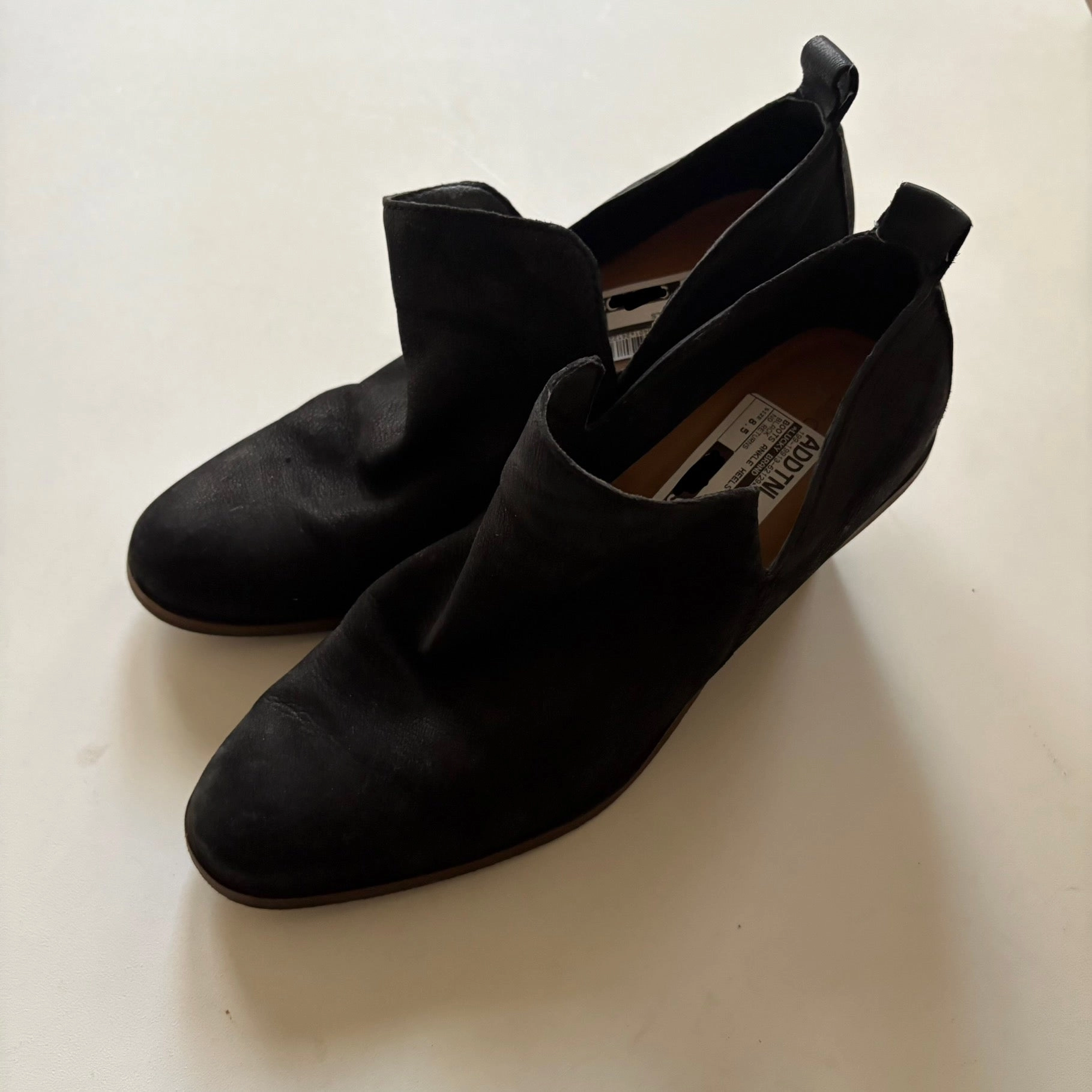 Boots Ankle Heels By Lucky Brand In Black, Size: 8.5 Modern Comfort Flexible Frame Functional Minimalist