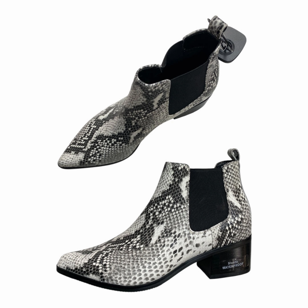 Energy Return Core Boots Ankle Heels By Blondo In Snakeskin Print, Size: 8