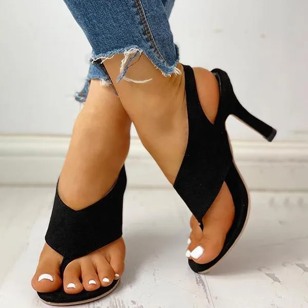 Amozae Toe Post Slingback Thin Heeled Sandals
