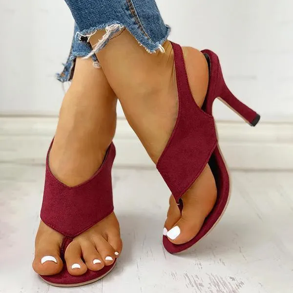 Amozae Toe Post Slingback Thin Heeled Sandals