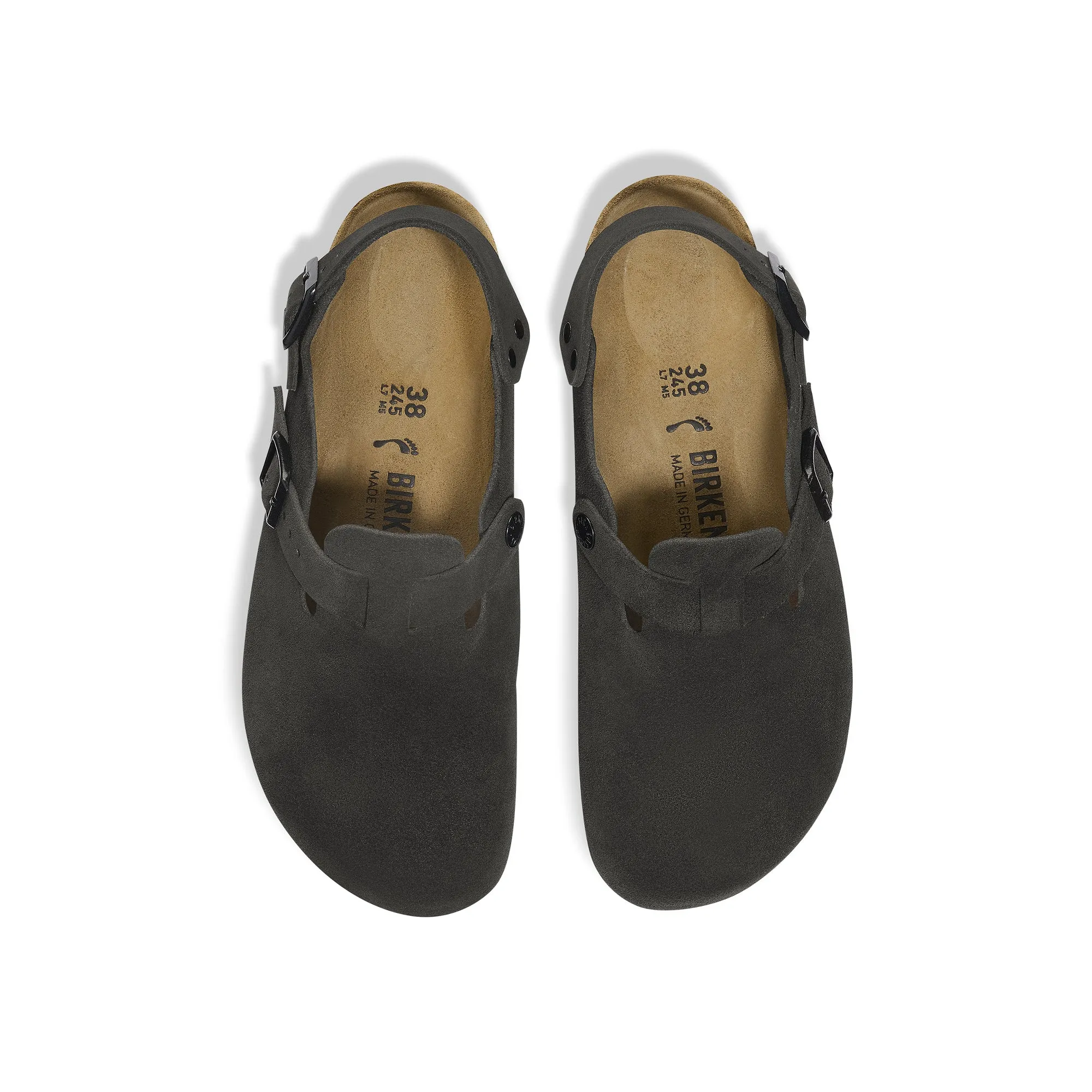 Stretch Gusseted Tongue Birkenstock Mens Tokio Black Suede Sandals