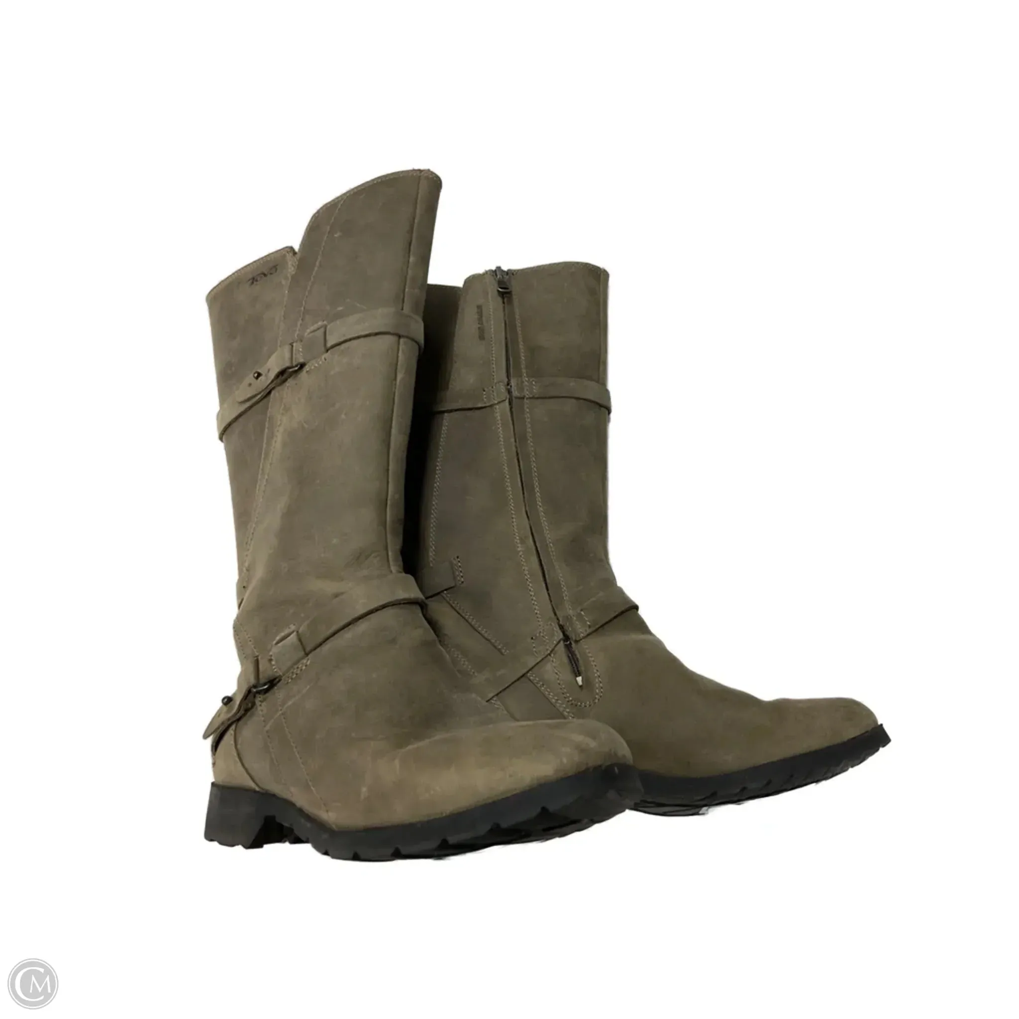 Boots Mid-calf Flats By Teva In Green, Size: 6 Daily Ready Quick Wear