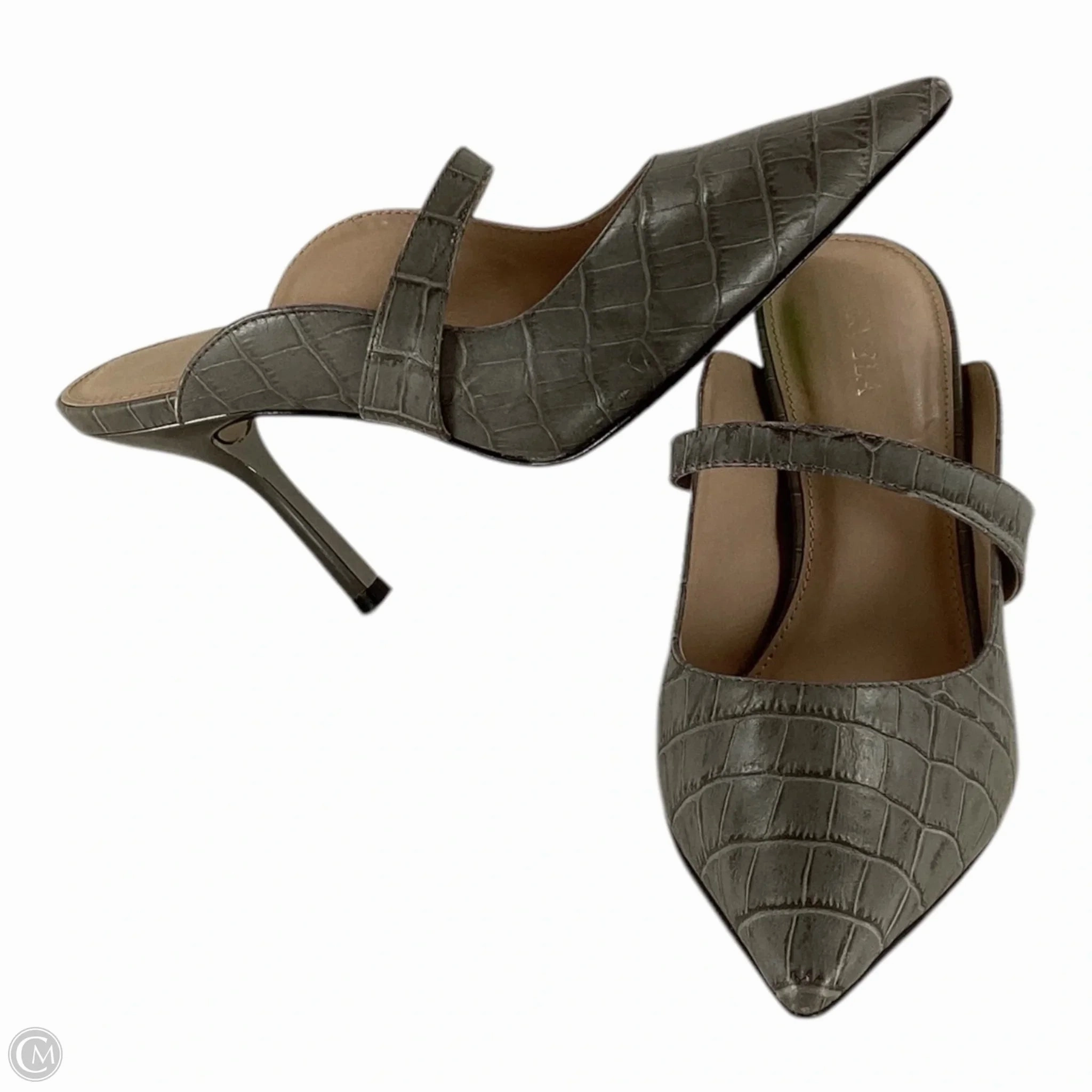 Shoes Heels Stiletto By Carvela In Grey, Size: 7.5 Special Occasion Shoes Comfortable Backstrap