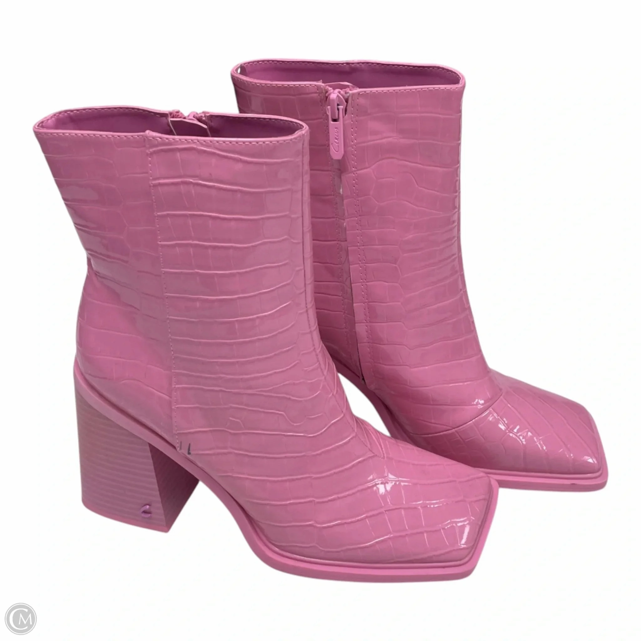 High Shaft Classic Color Boots Ankle Heels By Circus By Sam Edelman In Pink, Size: 9.5