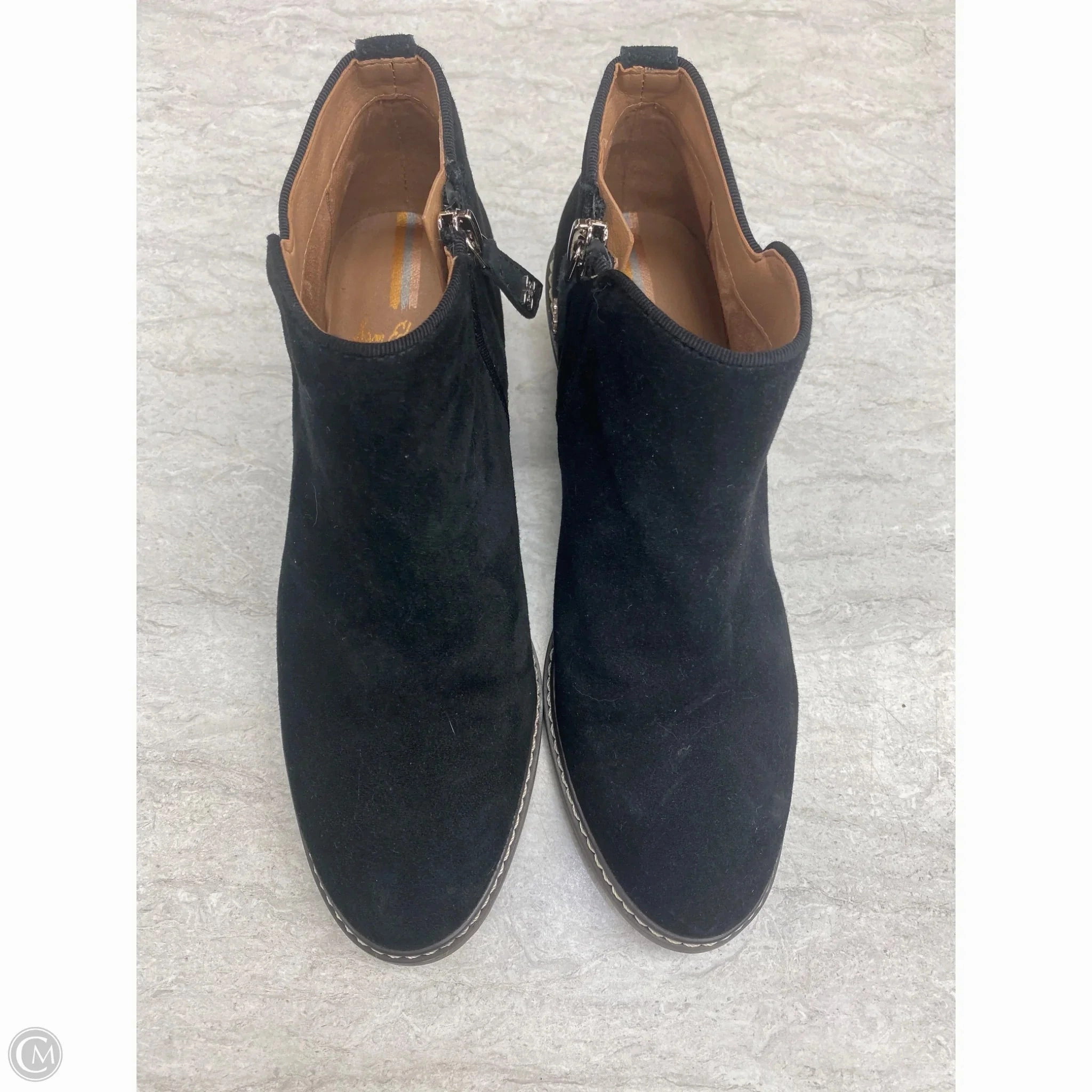 Elastic Cuff Superior Design Boots Ankle Flats By Sam Edelman In Black, Size: 6.5