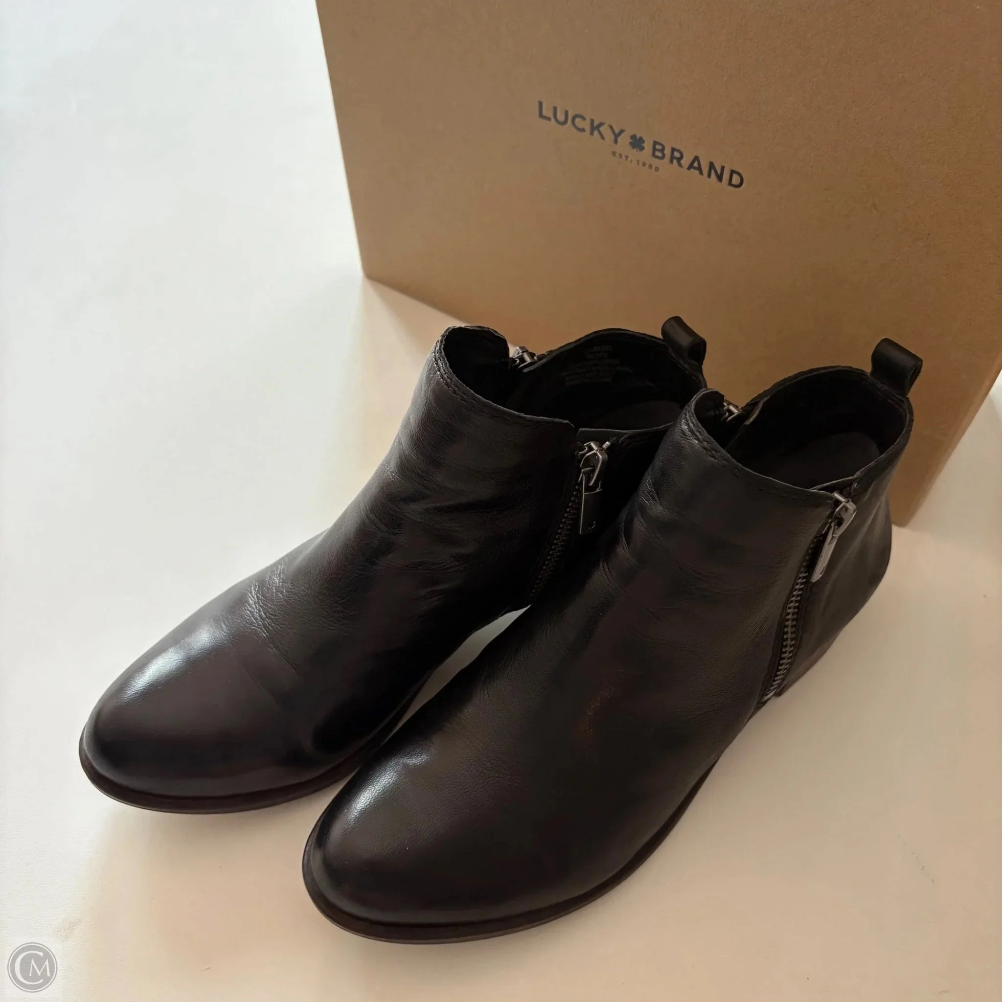 Boots Ankle Heels By Lucky Brand In Black, Size: 7 Thermal Core Stylish Explorer