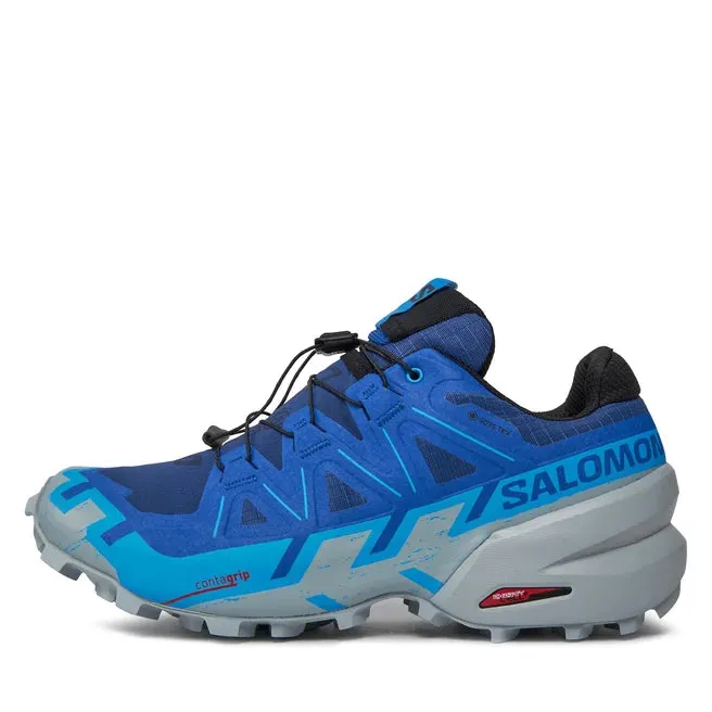 Recycled Midsole Foam Multi Density Midsole Layers Men's Salomon Speedcross 6 GTX Blue Print / Ibiza Blue / Quarry