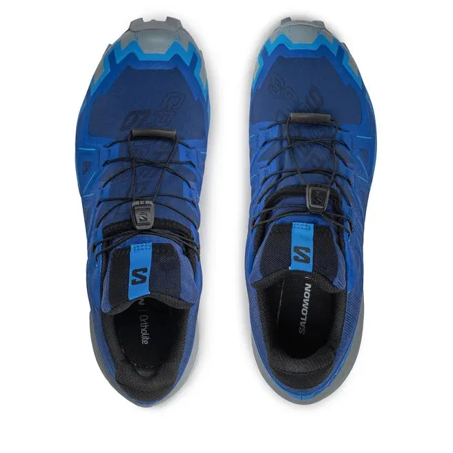 Moisture Wicking Fabric Men's Salomon Speedcross 6 GTX Blue Print / Ibiza Blue / Quarry