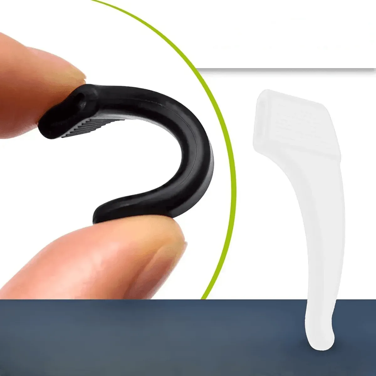 Anti-Slip Eyeglass Ear Grips, Soft Silicone Comfort, Secure Fit for Glasses, Ideal for Daily Wear & Sports