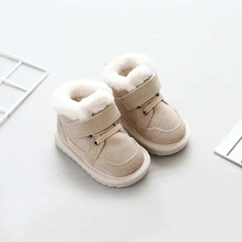 Anti-Slippery Baby Girls Boys Warm Plush Snow Boots