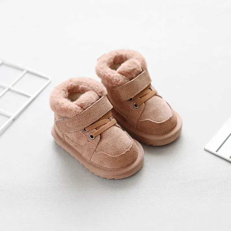 Anti-Slippery Baby Girls Boys Warm Plush Snow Boots