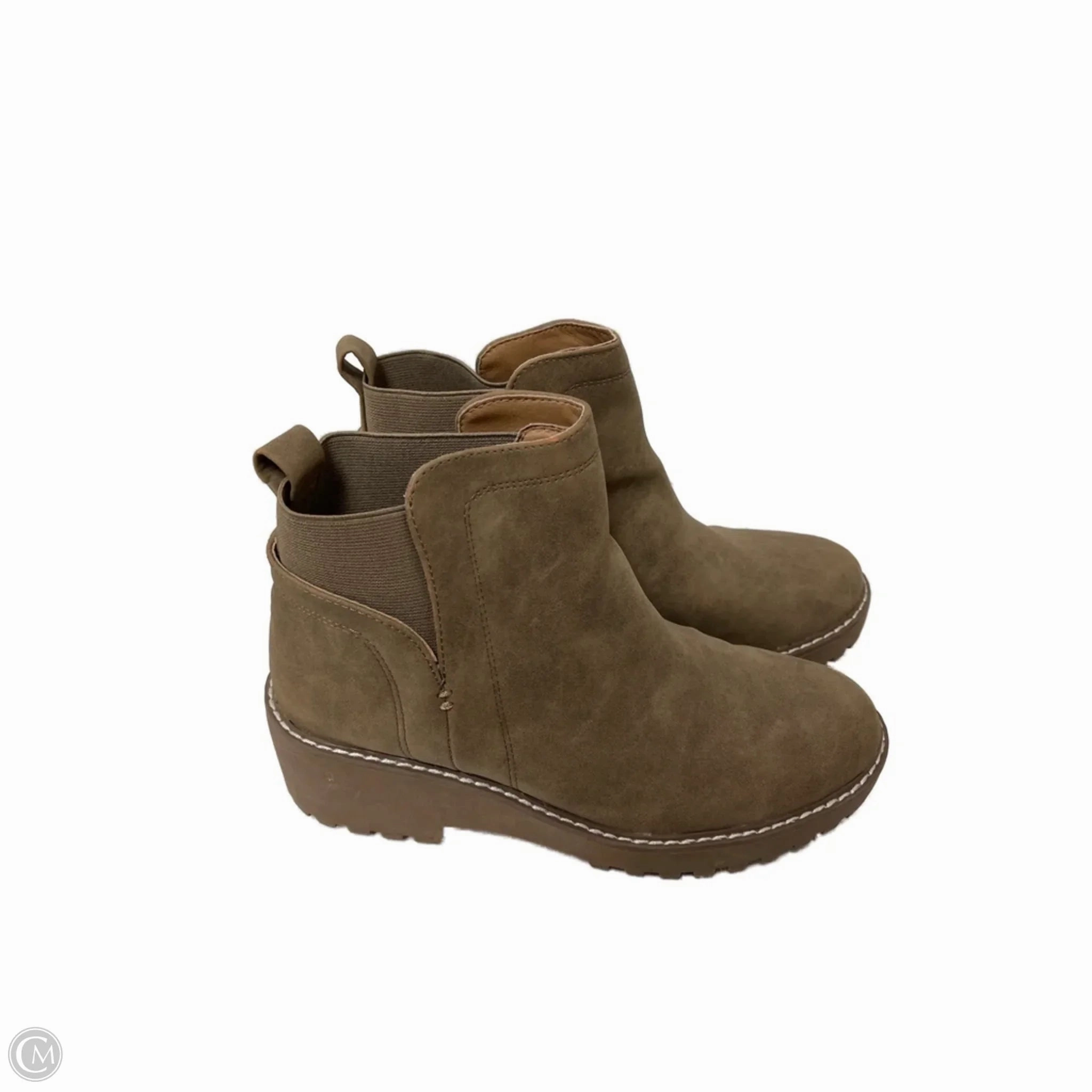 Subtle Aesthetic Cool Weather Boots Ankle Flats By Dolce Vita In Taupe, Size: 9