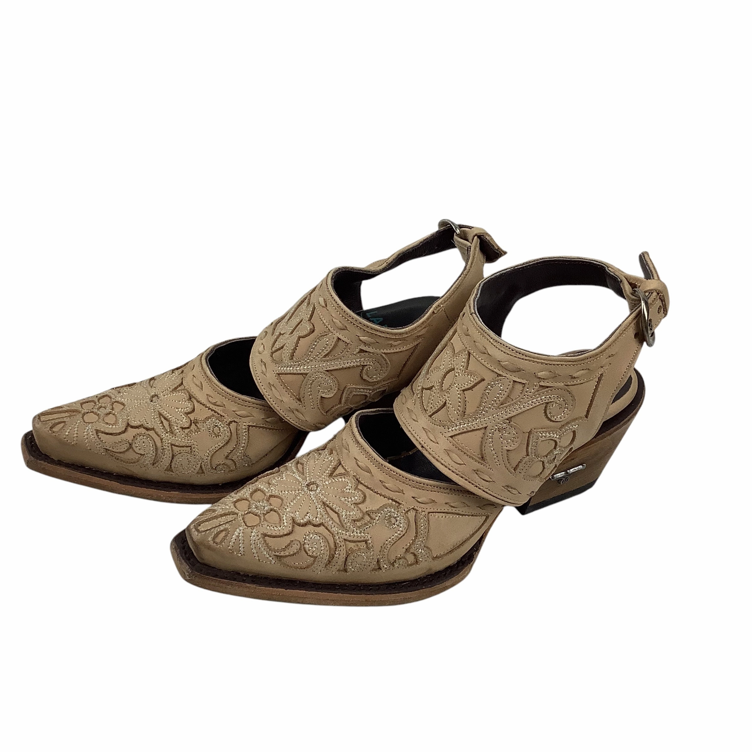 Comfortable Feeling Boots Ankle Heels By Cma In Tan, Size: 6