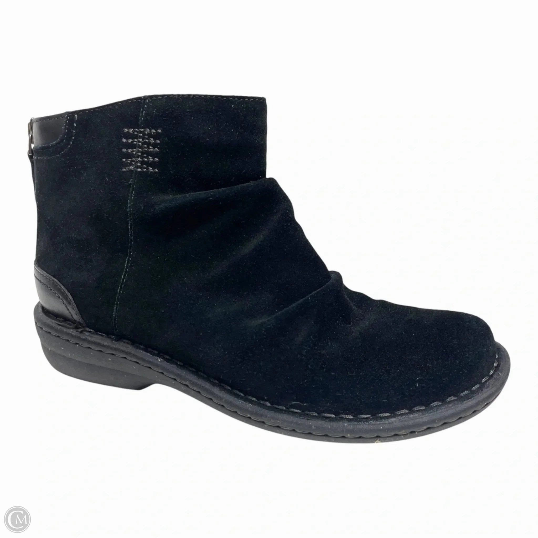 Boots Ankle Flats By Clarks In Black, Size: 8 Steel Cap Urban Commute
